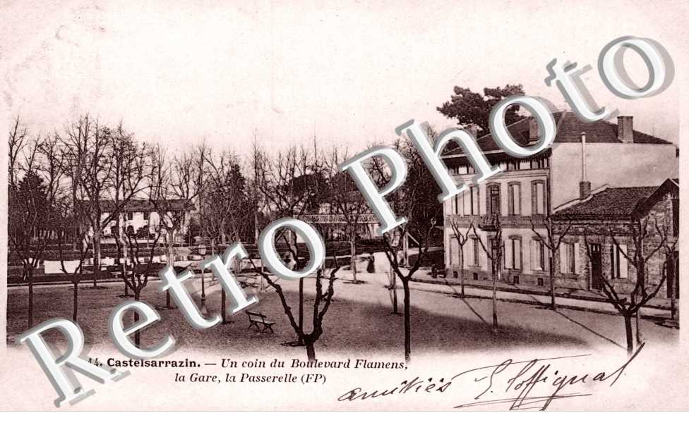Un coin du boulevard Flamens, la Gare, la Passerelle