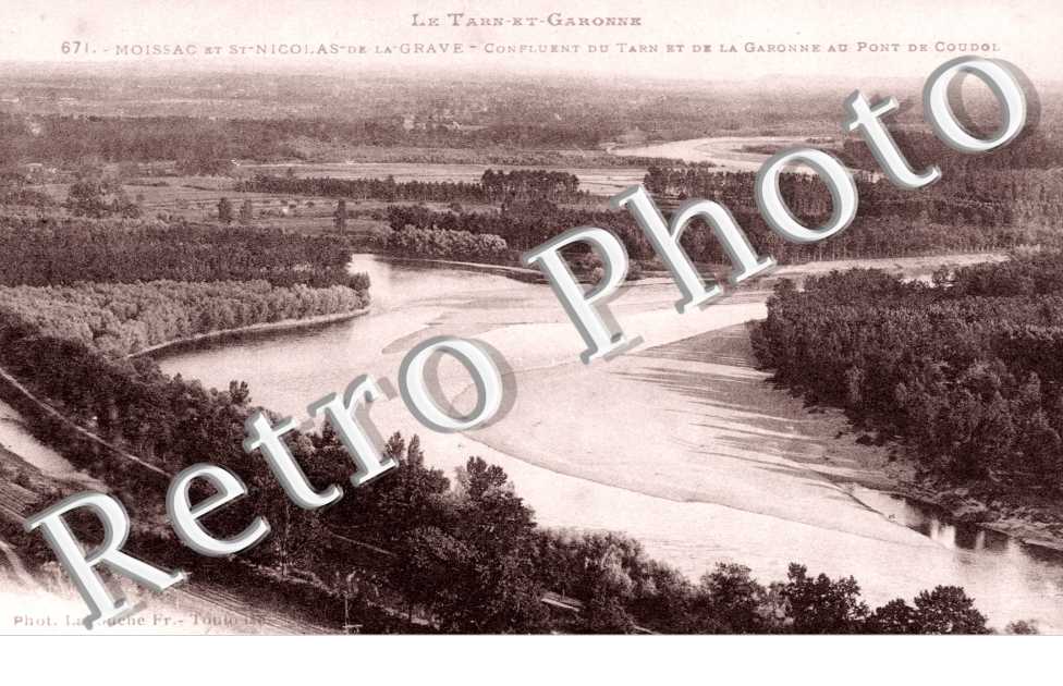 Confluent du Tarn et de la Garonne au Pont de Coudol