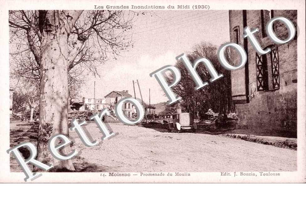 Les Grandes Innondations du Midi 1930, Promenade du Moulin