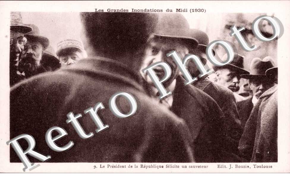 Les Grandes Innondations du Midi, Le President felicite un Sauveteur