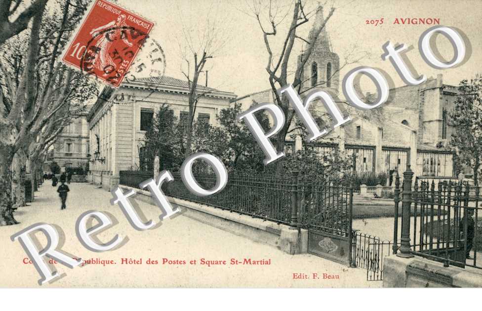 Cours de la Republique, Hotel des Postes et Square Saint-Martial