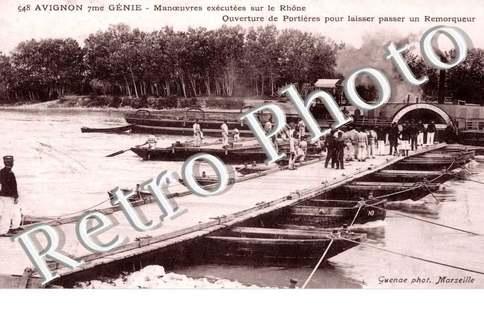 Manoeuvres du 7eme Genie sur le Rhone
