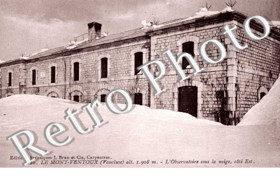 Le Mont Ventoux, la Terrasse d'observation sous la neige
