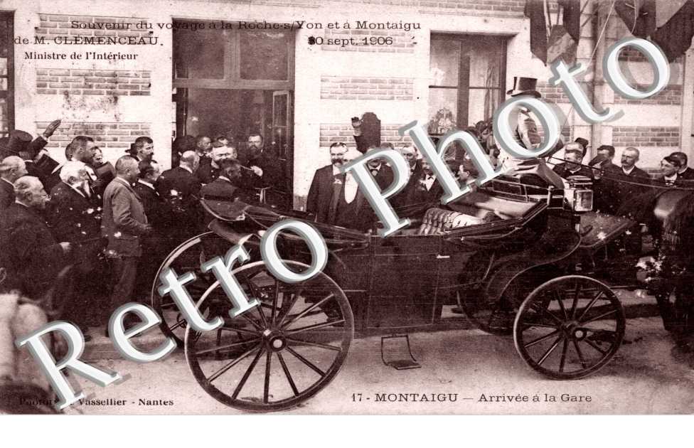souvenir du voyage de M. G. Clemenceau 30 septembre 1906  Arrivee a la gare