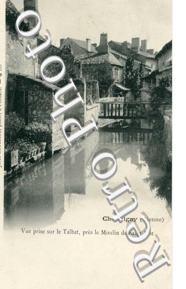 Vue prise sur la Talbat, le Moulin de Saint-Just
