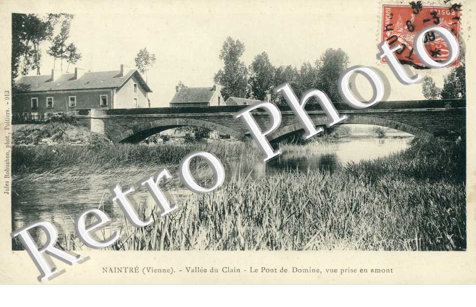 la Vallee du Clain, le Pont de Domine, Vue prise en Amont