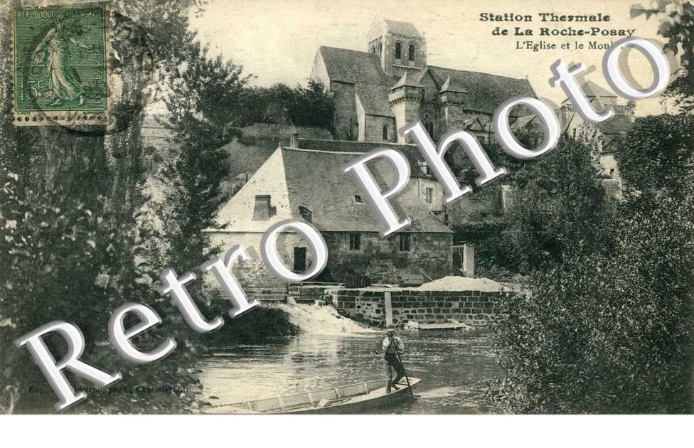 la Station Thermale de la Roche-Posay, l'Eglise et le Moulin