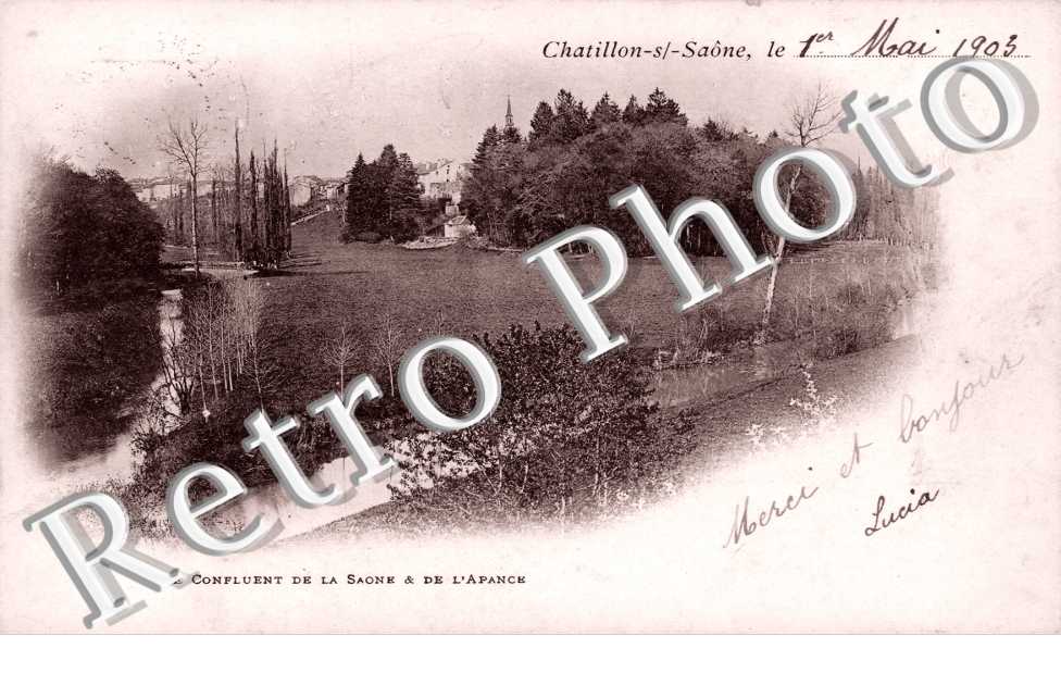 Le confluent de la Saone et de l&#039;Apance