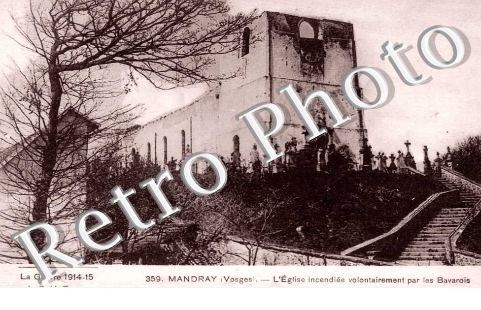 l&#039;Eglise incendiée par les Bavarois