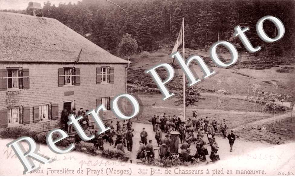 la Maison Forestiere de Praye, des Chasseurs a pied en manoeuvre