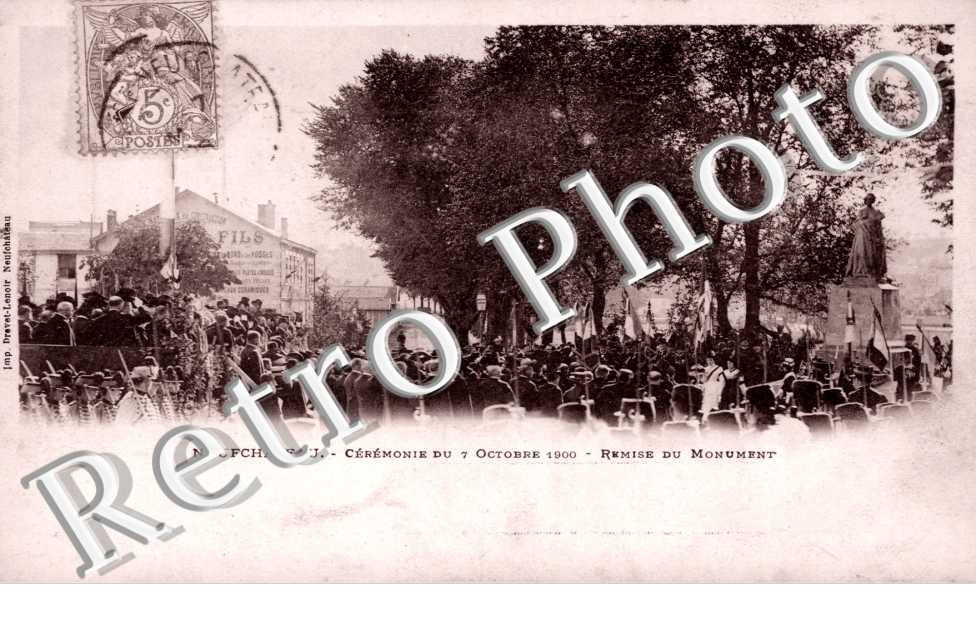 la Ceremonie du 7 Octobre 1900, Remise du Monument