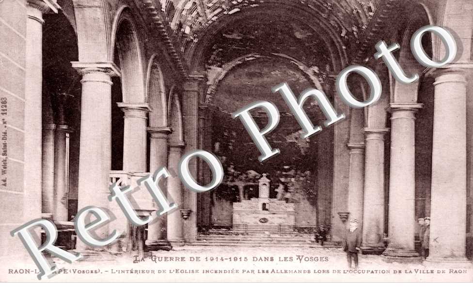 Vue interieure de l&#039;Eglise incendiee par les Allemands