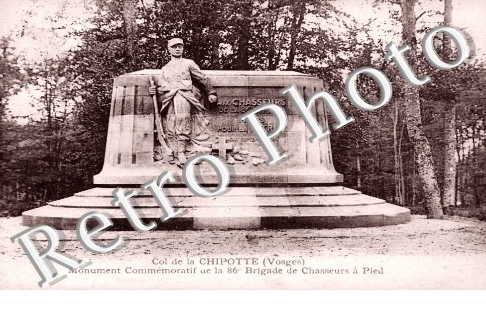 Col de la Chipotte. Monument commemoratif de la 86 Brigade de chasseur a Pied