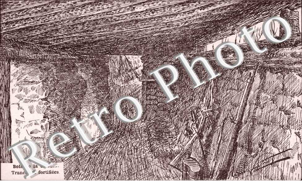 Bois de la Chipote. Tranchees fortifies, dessin