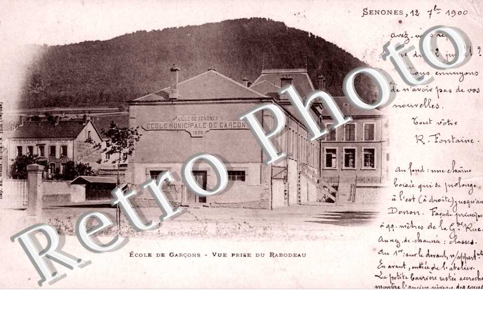 Ecole de Garcons, Vue prise du Rabodeau