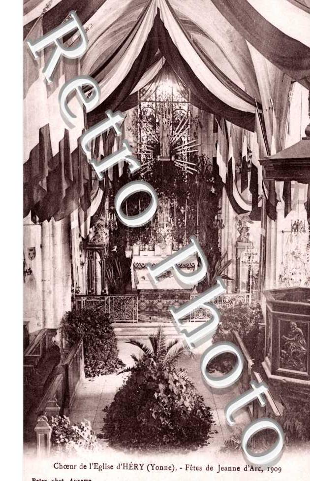Choeur de l'Eglise d'Hery, Fetes de Jeanne d'Arc 1909