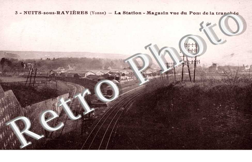 Nuits sous Ravieres, la Station et  vue du Pont de la tranchee