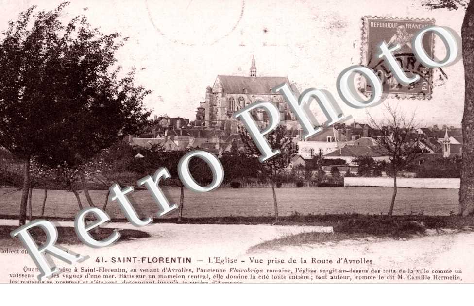 l'eglise - vue prise de la route d'Avrolles