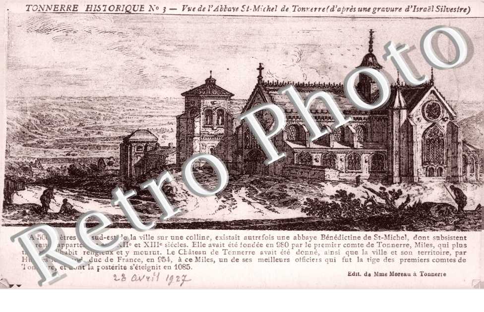 Vue de l&#039;abbaye st Michel de tonnerre