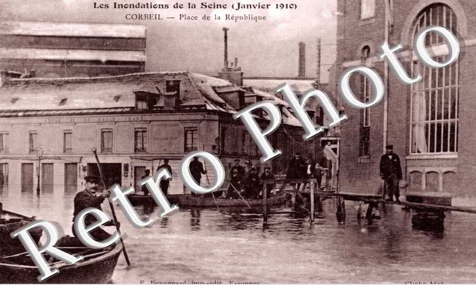 Les Inondations de 1910, Place de la Republique