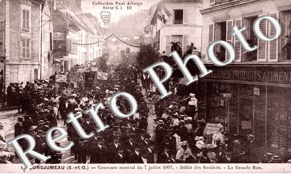 Concours musical du 7 juillet 1907, Defile des Societes, la Grande Rue