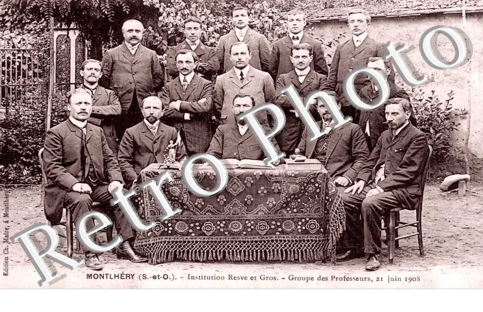 Institution Resve et Gros  Groupe de professeurs 21 juin 1908