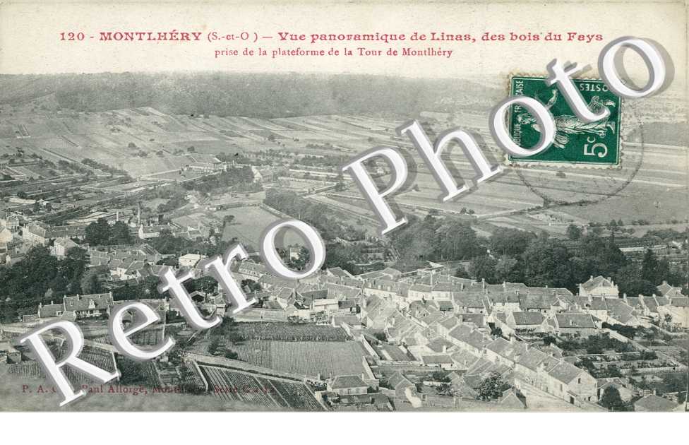 Vue panoramique de Linas, des Bois du Fays