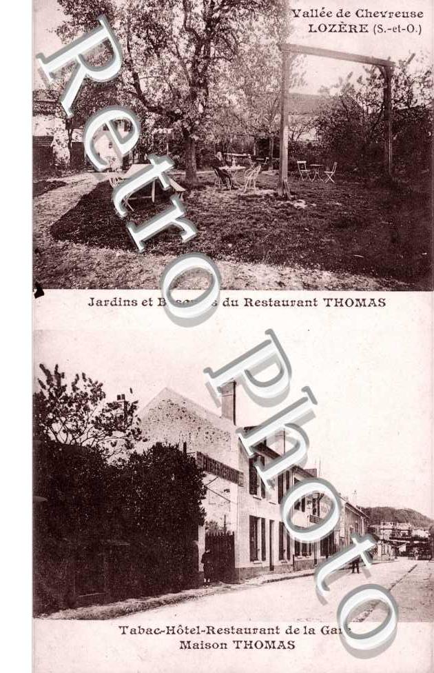 Tabac, Hotel, Restaurant de la Gare, Maison Thomas, ses jardins et Bosquets