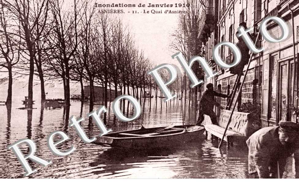Inondations 1910, le Quai d&#039;Asnieres