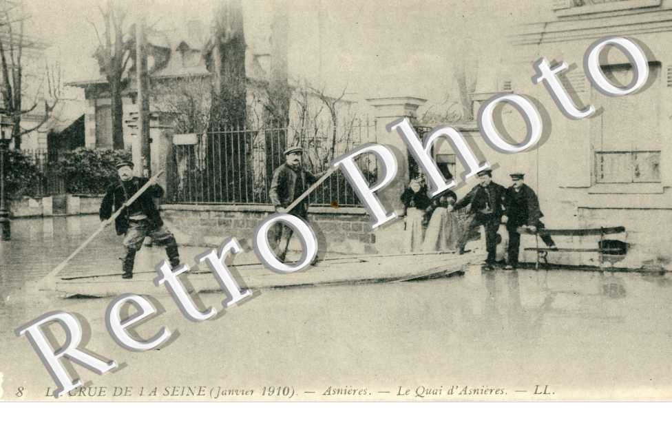 La Crue de la Seine, le Quai d&#039;Asnieres