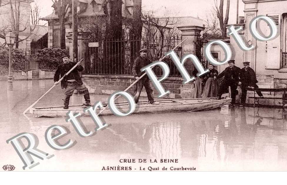 Inondations 1910, le Quai de Courbevoie