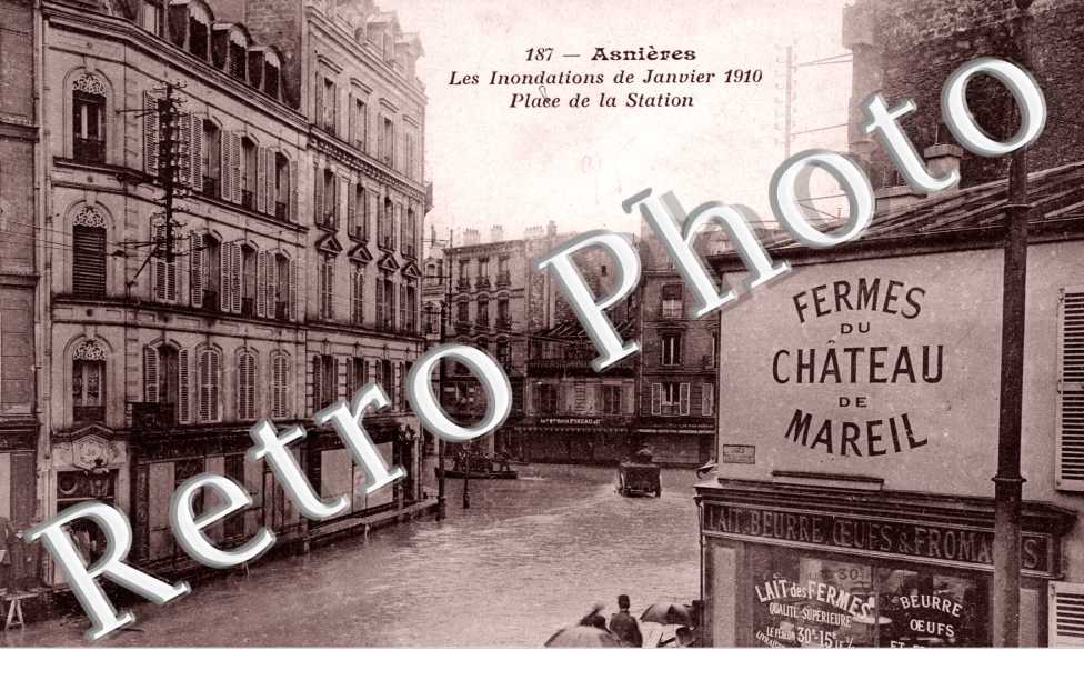 Inondations de la Seine, 1910, les habitants quittent leurs maisons