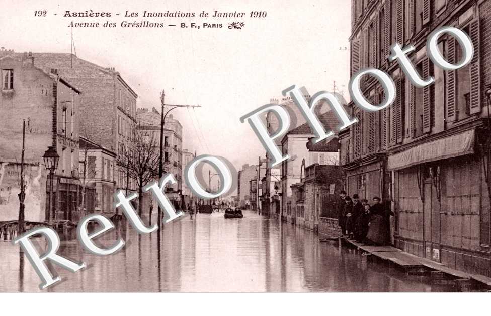 Inondations 1910, Avenue des Gresillons