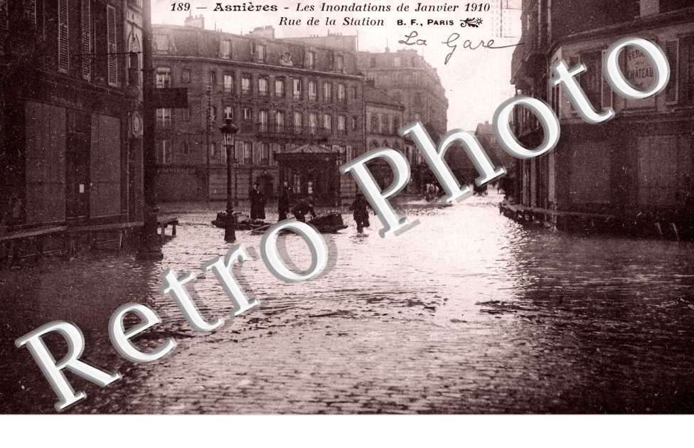 Inondations 1910, Rue de la Station