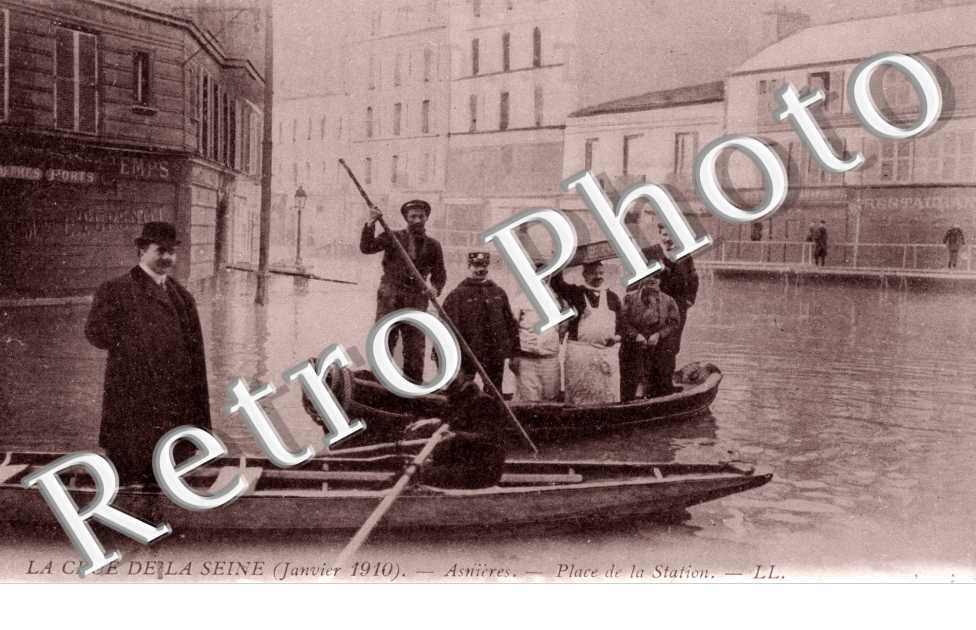 Inondations 1910, Place de la Station