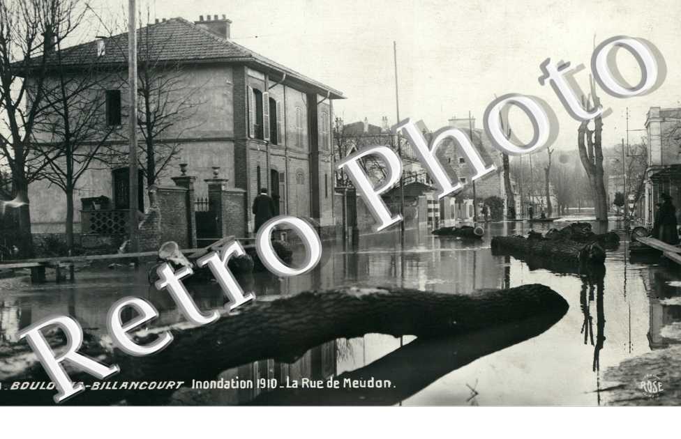 Inondations 1910, La Rue de Meudon
