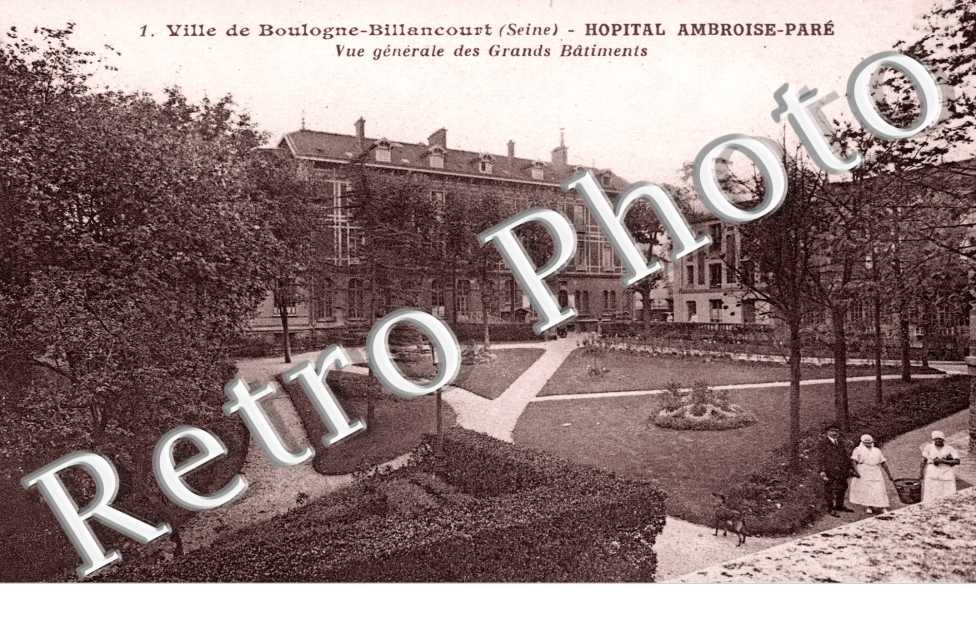 Hopital Ambroise Pare, Vue generale des grands batiments