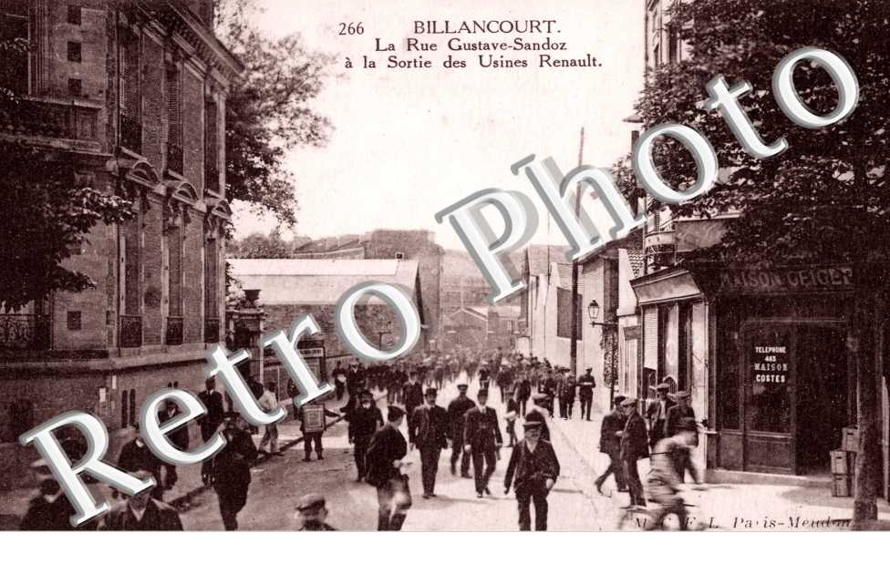 La Rue Gustave Sandoz a la Sortie des Usines Renault