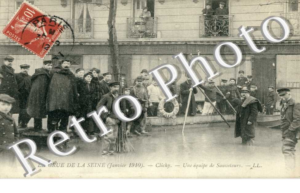 La Crue de la Seine 1910, une equipe de Sauveteurs