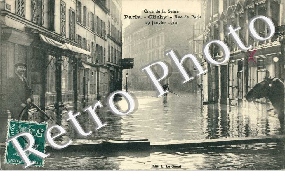 Crue de la Seine, 1910, Rue de Paris