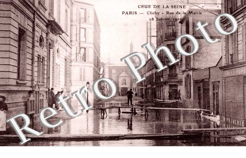 Crue de la Seine, 1910, Rue de la Mairie
