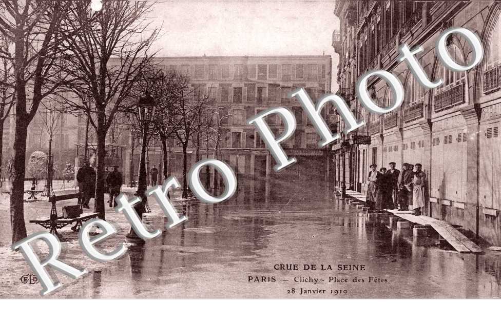 Crue de la Seine, 1910, Place des Fetes