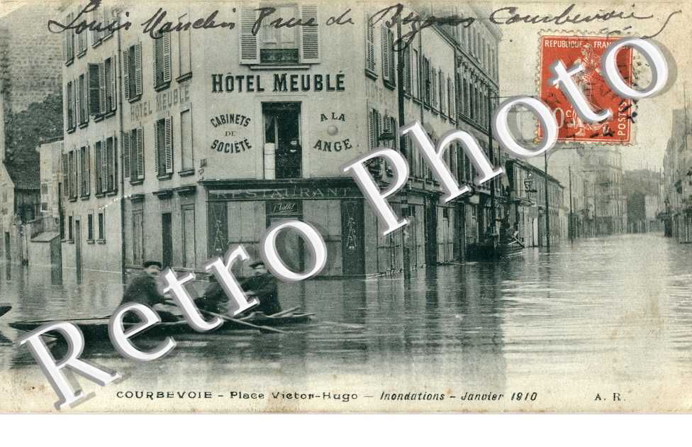 Crue de la Seine 1910, Place Victor Hugo