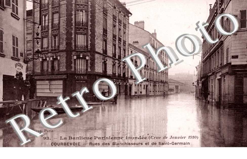 Crue de la Seine 1910, Rues des Blanchisseurs et de Saint Germain