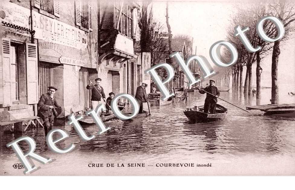 Crue de la Seine 1910. G Sevrier et Fils Constructeurs