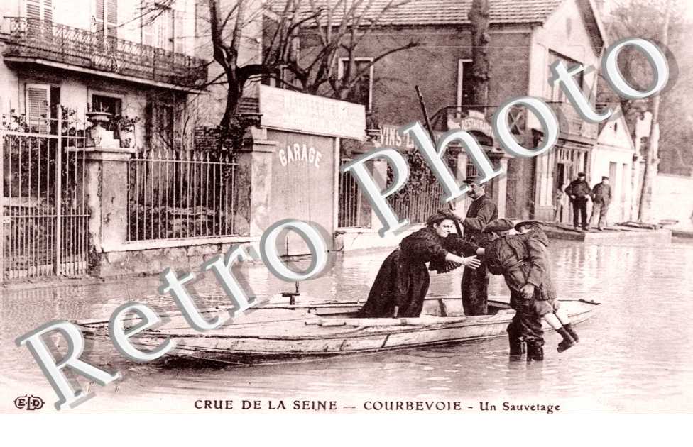Crue de la Seine 1910, un Sauvetage