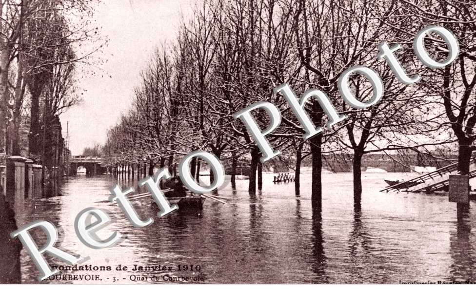 Inondations 1910, Quai de Courbevoie