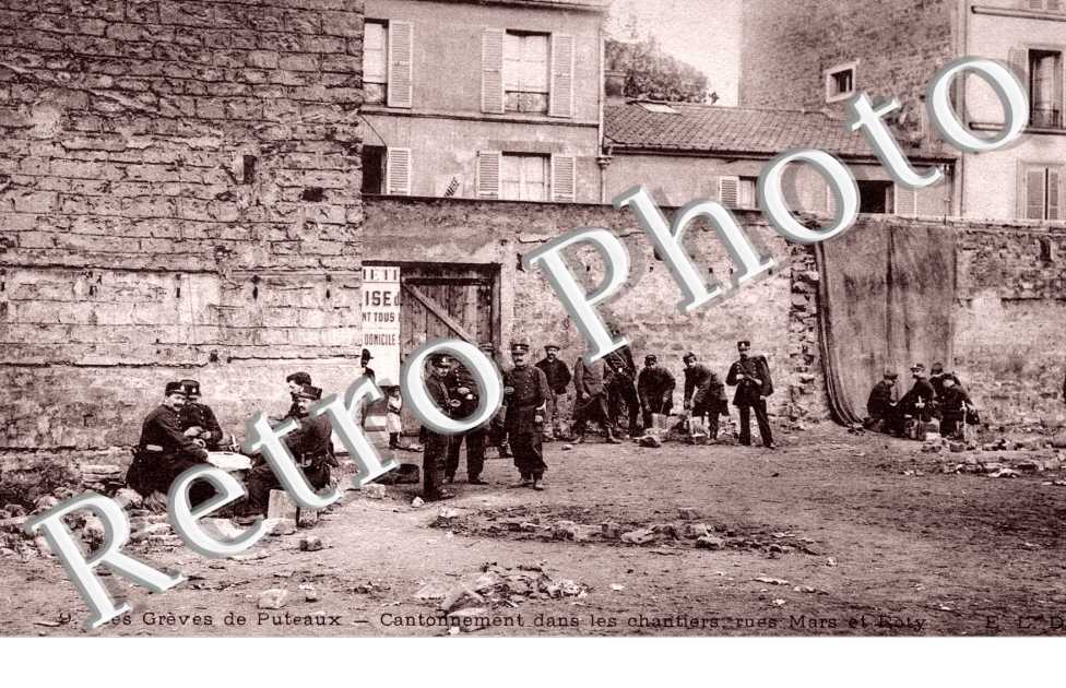 les Grèves - Cantonnement dans les Chantiers rues Mars et Roty