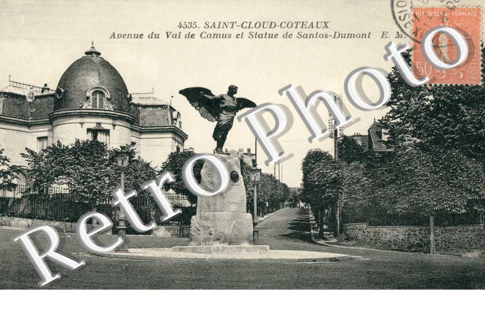 Avenue du Val de Camus et Statue de Santos Dumont