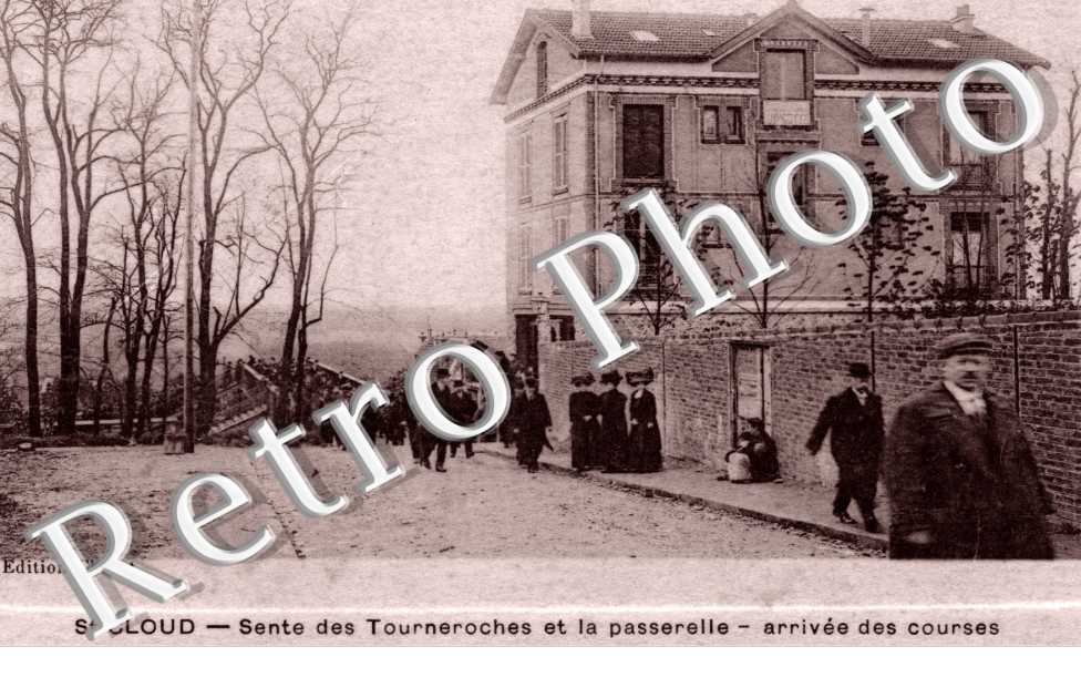 Sente des Tourneroches et la passerelle - arrivee des courses